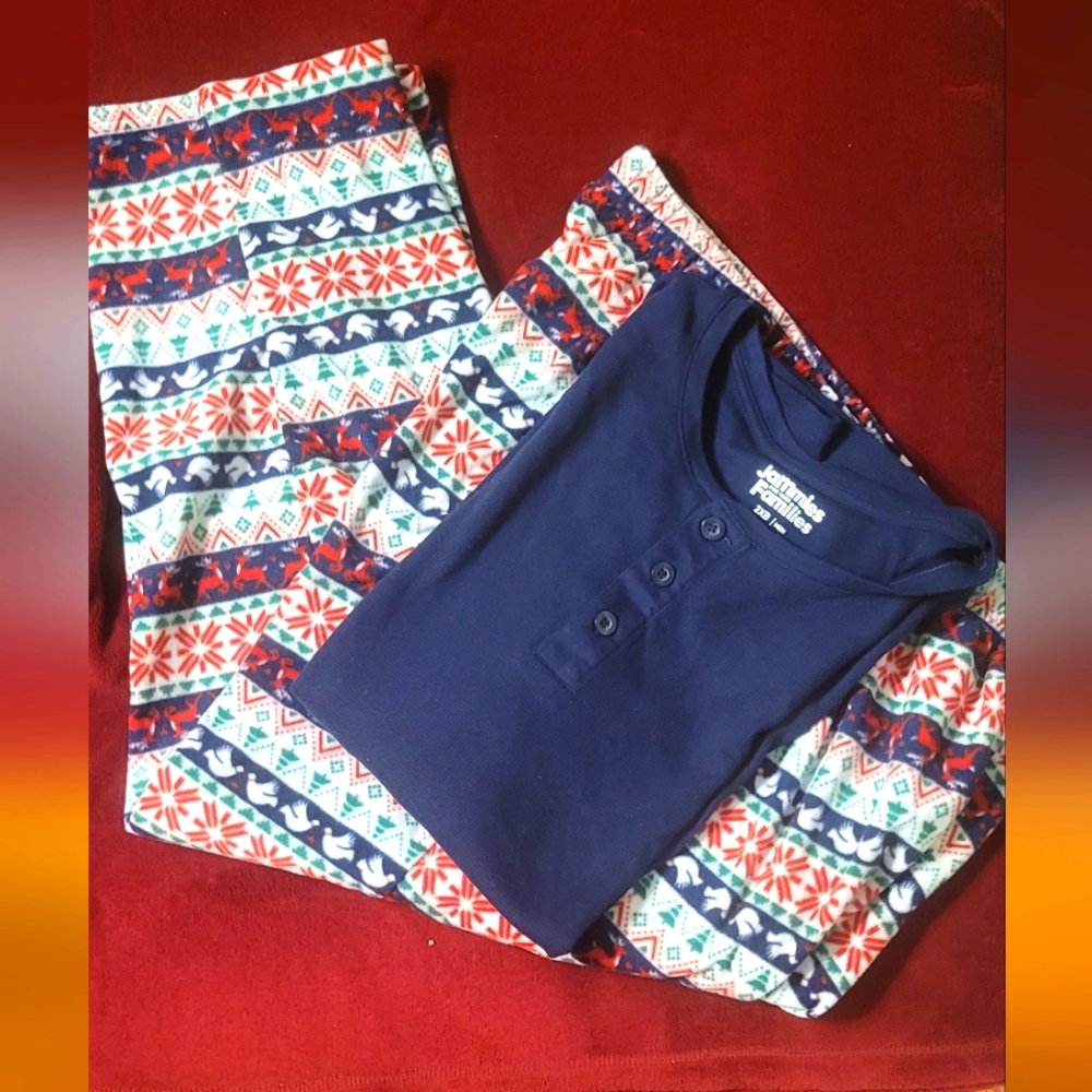 Men's 2 Piece "Jammies for your Families" Holiday/Christmas Pajama Set, Size 2X